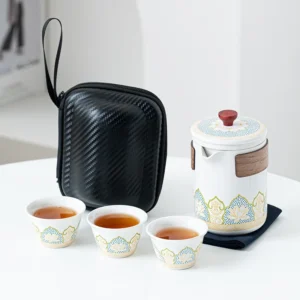 Portable Travel Tea Sets Wholesale Outdoor Kung Fu Tea Sets Set Quickie Cup Festival Chinese Business Gifts