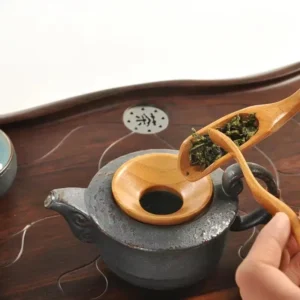 Complete 5-Piece Gongfu Tea Set - Natural Bamboo Utensils with Tongs, Strainer & Tools for Traditional Chinese Tea Ceremonies
