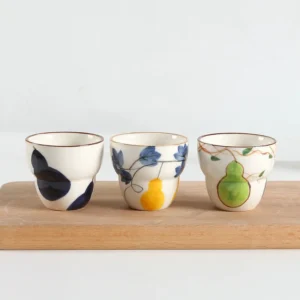 Hand Painted Gourd Tea Cup Ceramic Master Cup Underglaze High Aesthetic for Chinese Tea Ceremony Home Use Gift