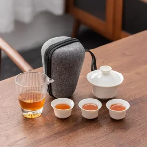 Porcelain Service Gaiwan Tea Cups Mug of Tea Ceremony Teapot Chinese Portable Kung Fu Travel Tea Set Ceramic Teacup with Filter